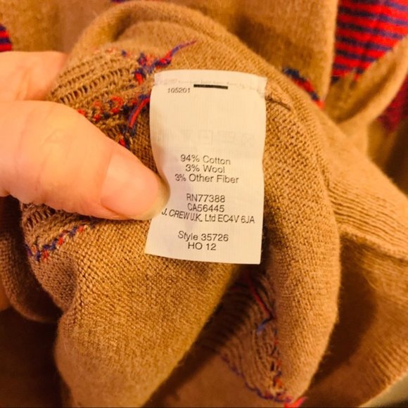 Heart Patterned Tan Sweater - Picture 3 of 5